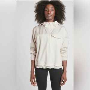 Athleta Microfleece 1/2 zip, pearl white top